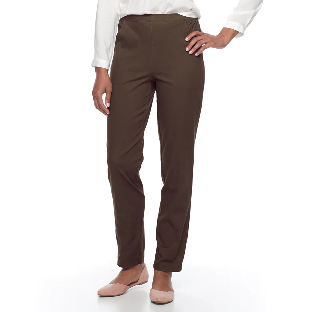 Women's Croft & Barrow® Classic Pull-On Straight Leg Pants - Image 3