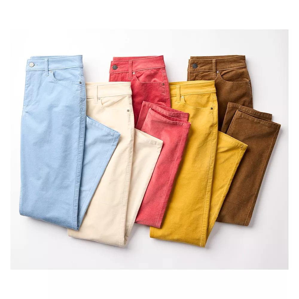 Women's Croft & Barrow® Straight-Leg Corduroy Pants - Image 21