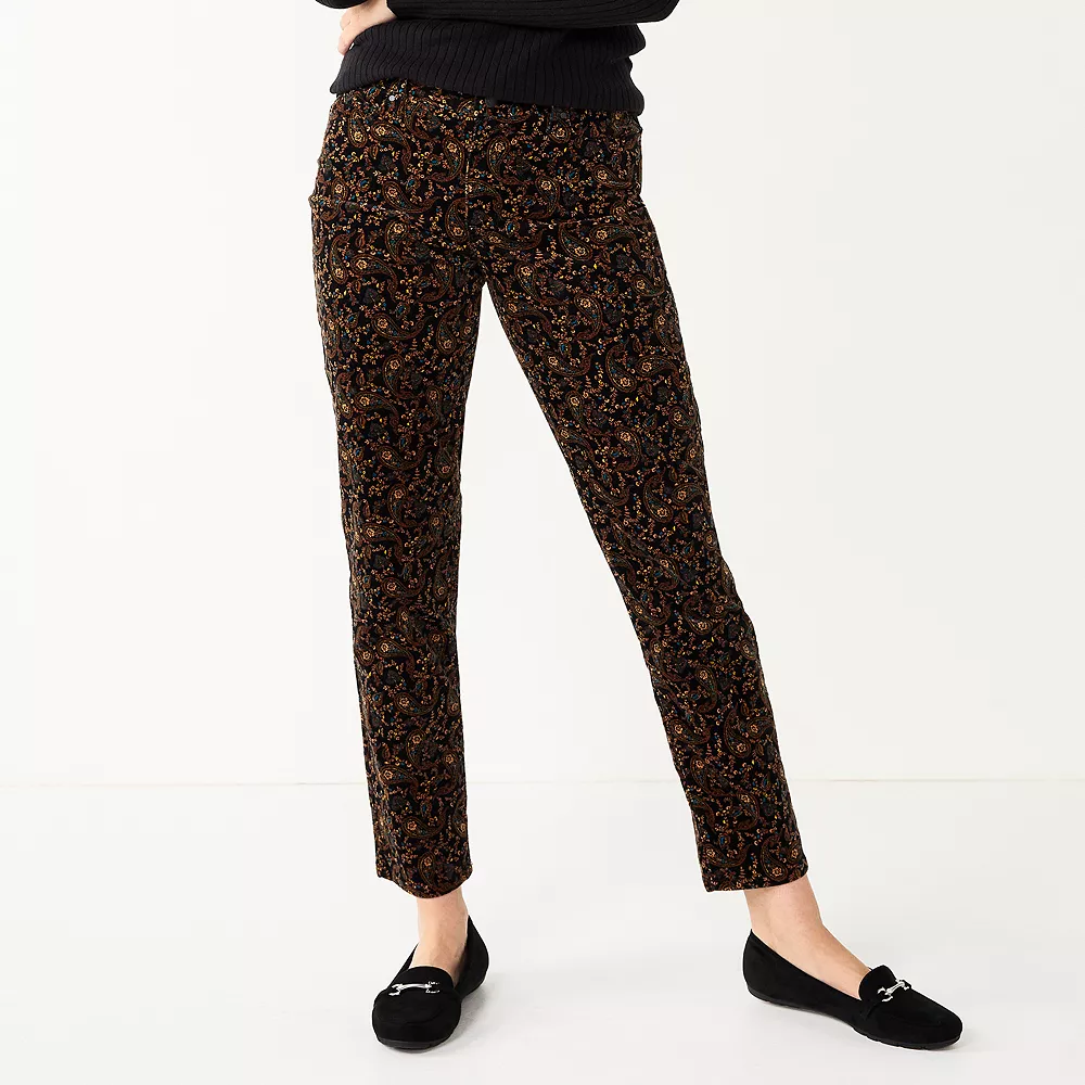 Women's Croft & Barrow® Straight-Leg Corduroy Pants - Image 16