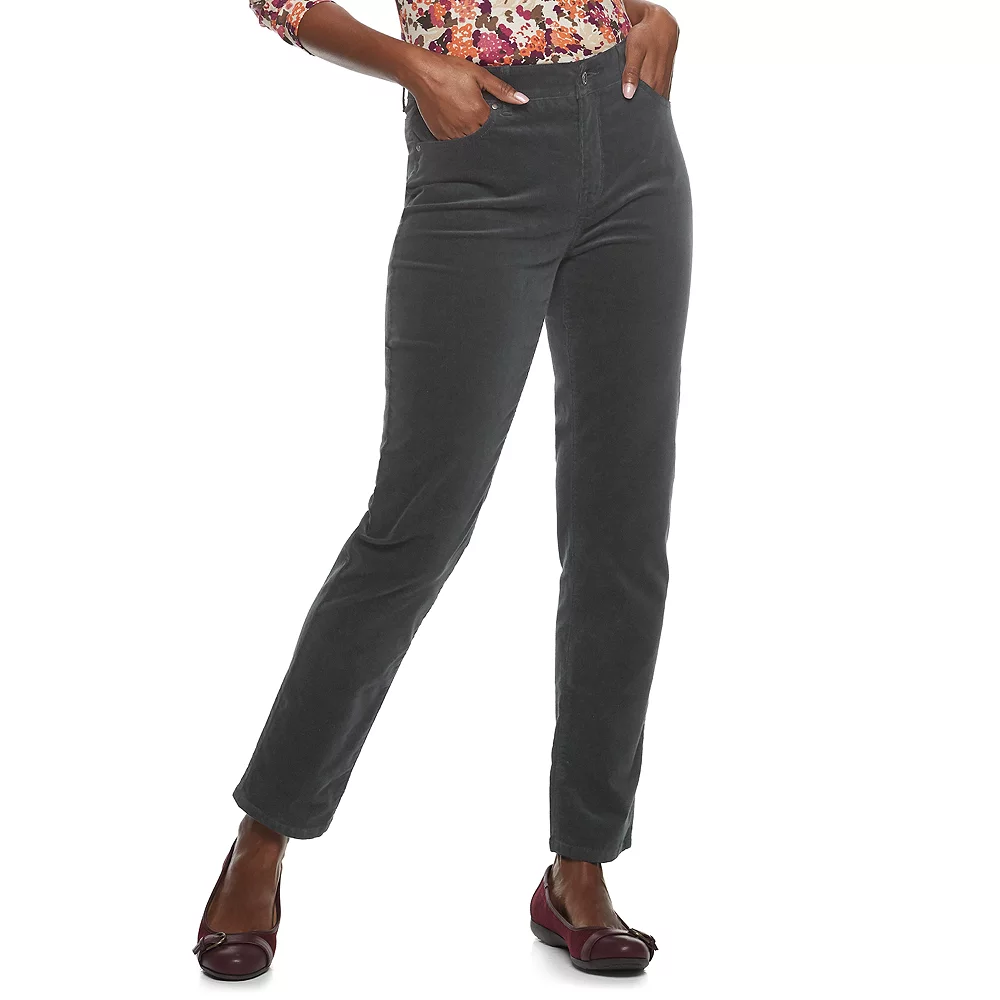 Women's Croft & Barrow® Straight-Leg Corduroy Pants - Image 2