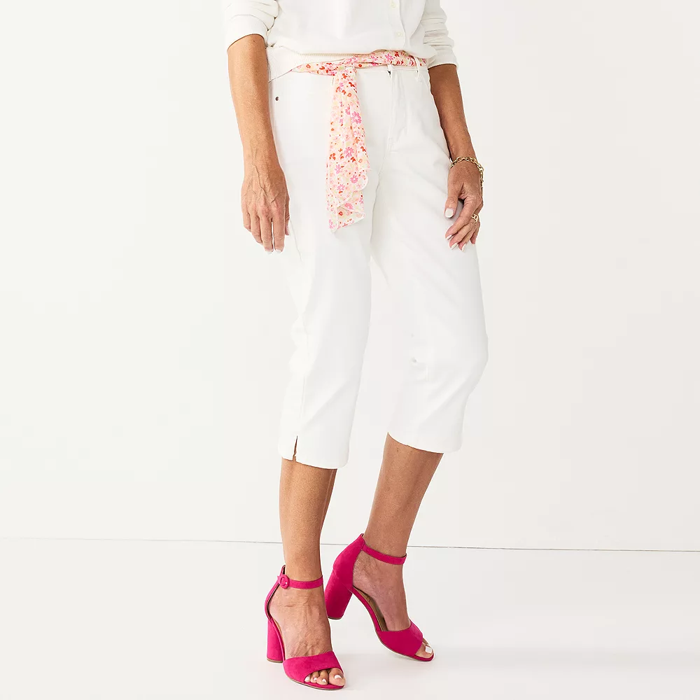 Women's Croft & Barrow® Comfort Waist Denim Capris - Image 5