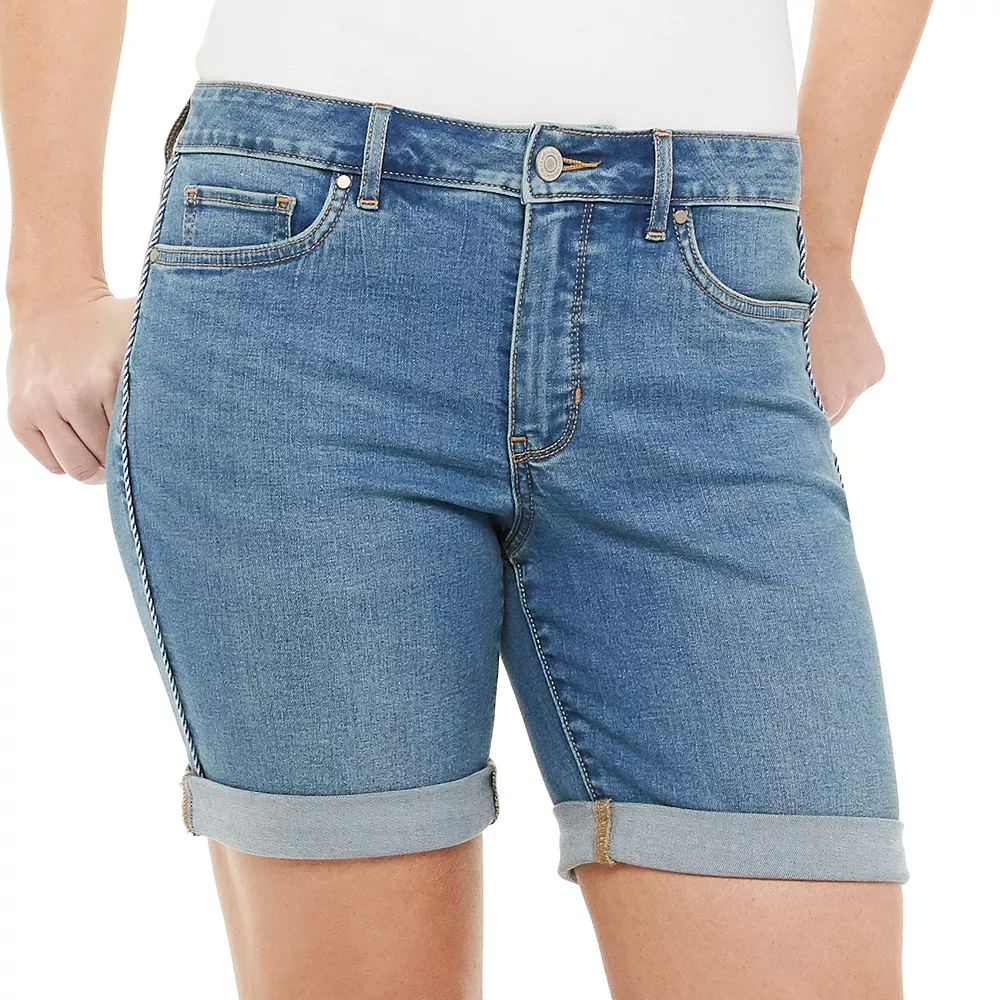 Women's Croft & Barrow® Cuffed Jean Shorts - Image 4
