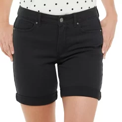 Women's Croft & Barrow® Cuffed Jean Shorts