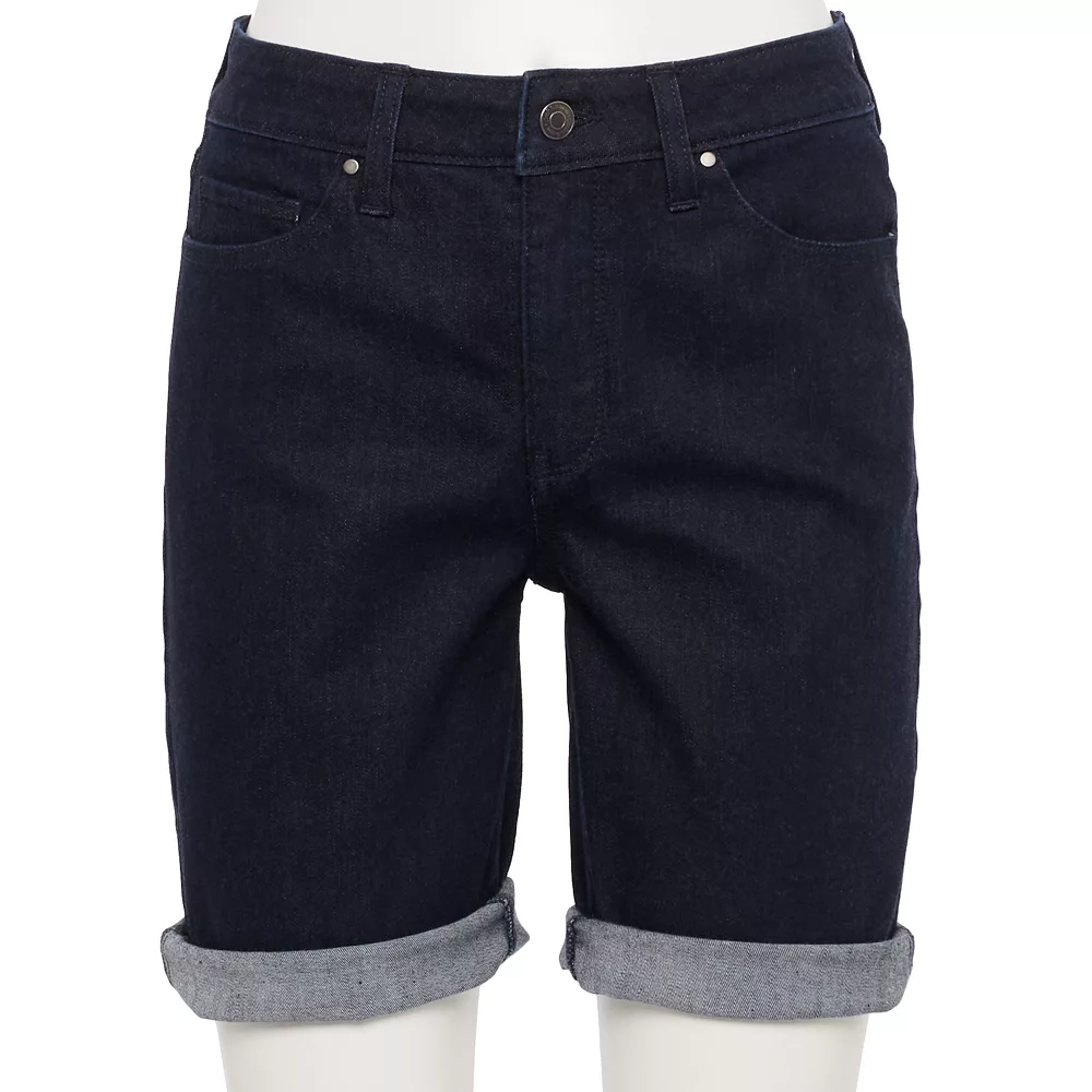 Women's Croft & Barrow® Cuffed Jean Shorts - Image 3