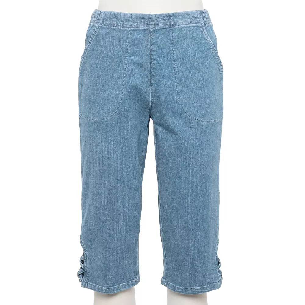 Women's Croft & Barrow® Embellished Hem Skimmer Jeans - Image 8