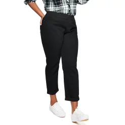 Plus Size Croft & Barrow® Pull-On Girlfriend Jeans