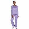 Petite Croft & Barrow® Velour Long Sleeve Pajama Top & Pajama Pants Set