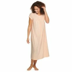 Women's Croft & Barrow® Short Sleeve Henley Nightgown