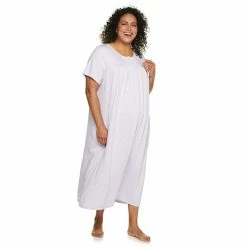 Plus Size Croft & Barrow® Short Sleeve Henley Nightgown