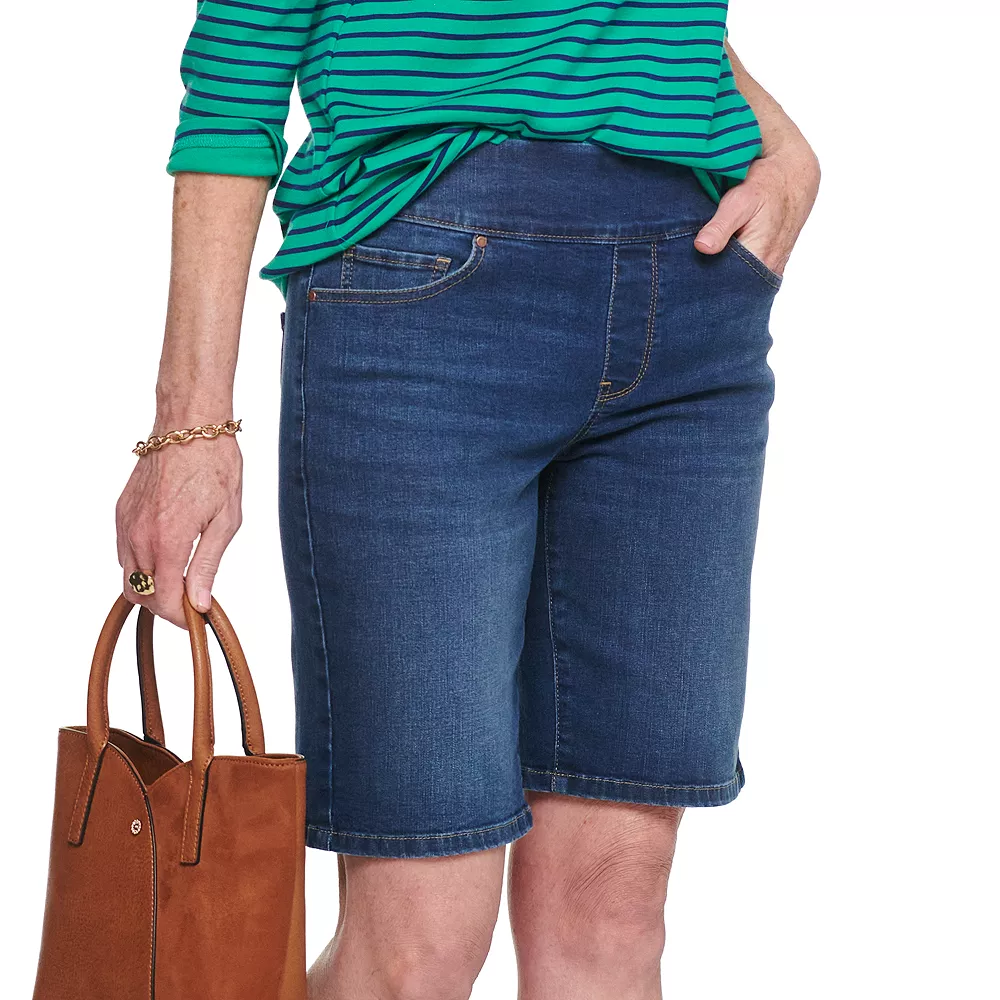 Women's Croft & Barrow® Comfortable Pull-On Jean Shorts - Image 3