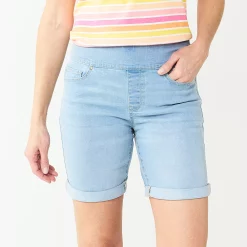 Women's Croft & Barrow® Comfortable Pull-On Jean Shorts