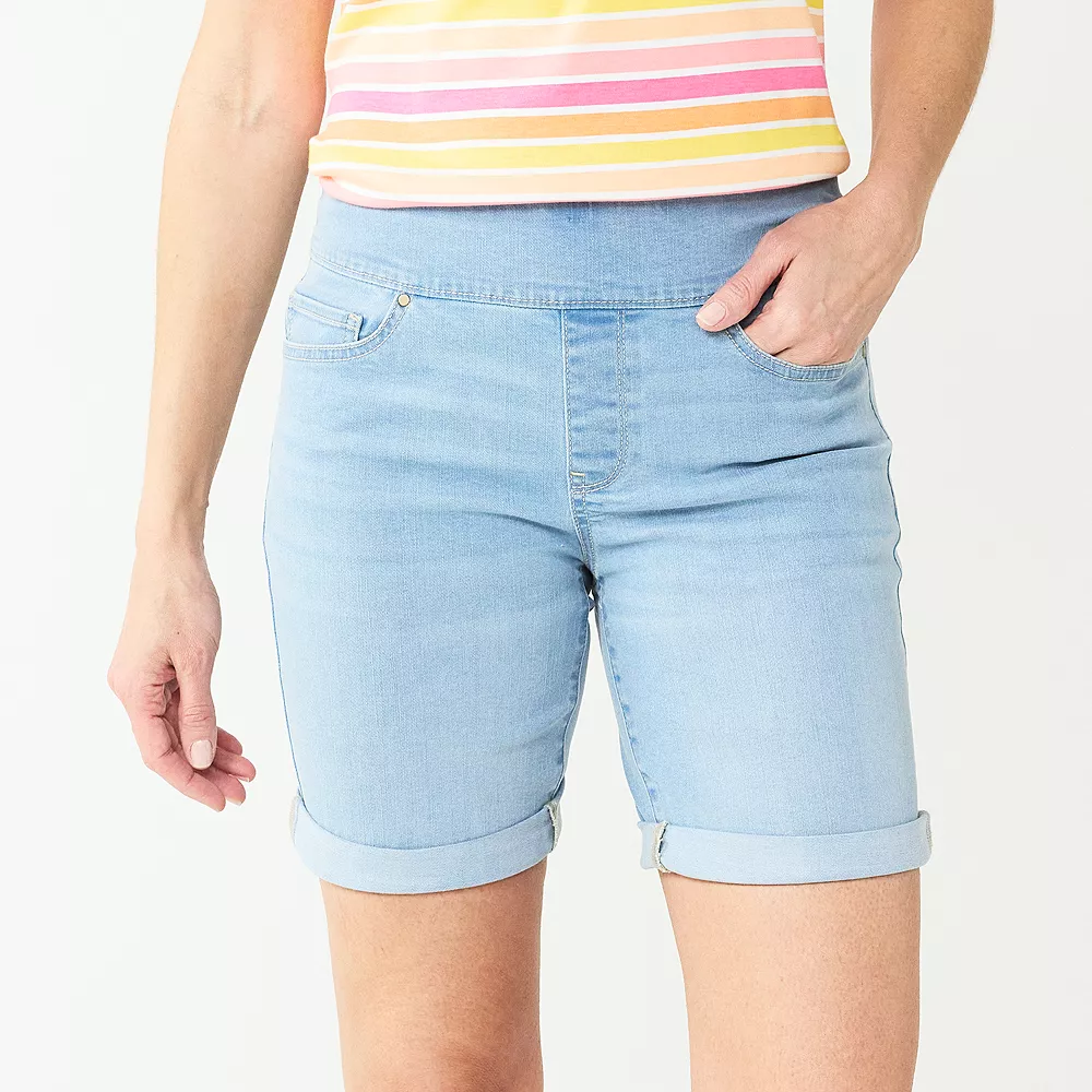 Women's Croft & Barrow® Comfortable Pull-On Jean Shorts
