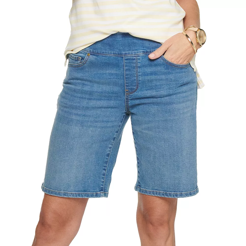 Women's Croft & Barrow® Comfortable Pull-On Jean Shorts - Image 2
