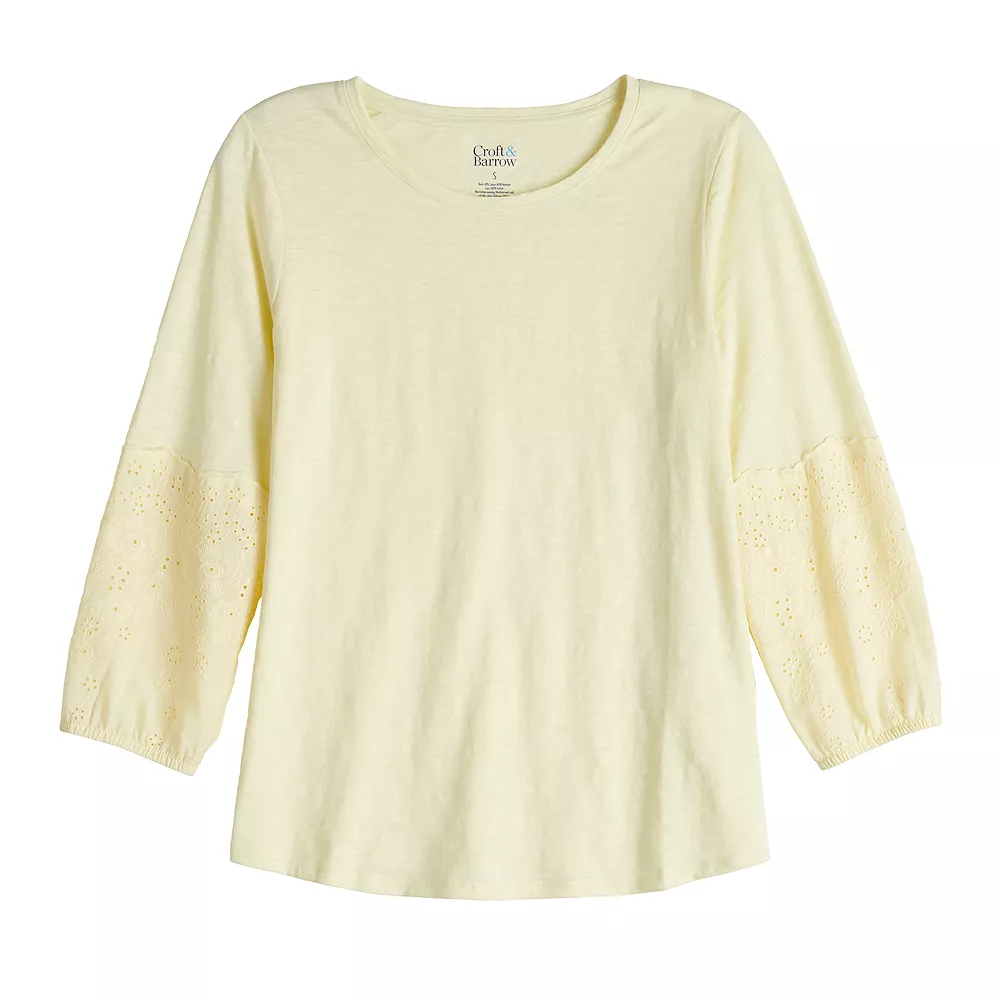 Women's Croft & Barrow® Eyelet Tee - Image 7