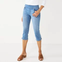 Women's Croft & Barrow® Pull-On Capri Jeans