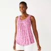 Petite Croft & Barrow® Pleated Tank