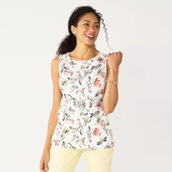 Petite Croft & Barrow® Essential Crewneck Tank