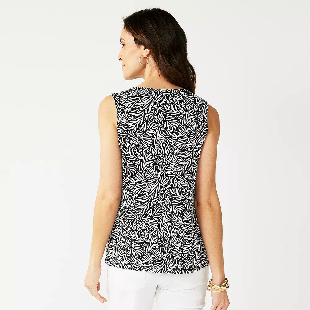 Women's Croft & Barrow® Pleated V-Neck Tank - Image 21