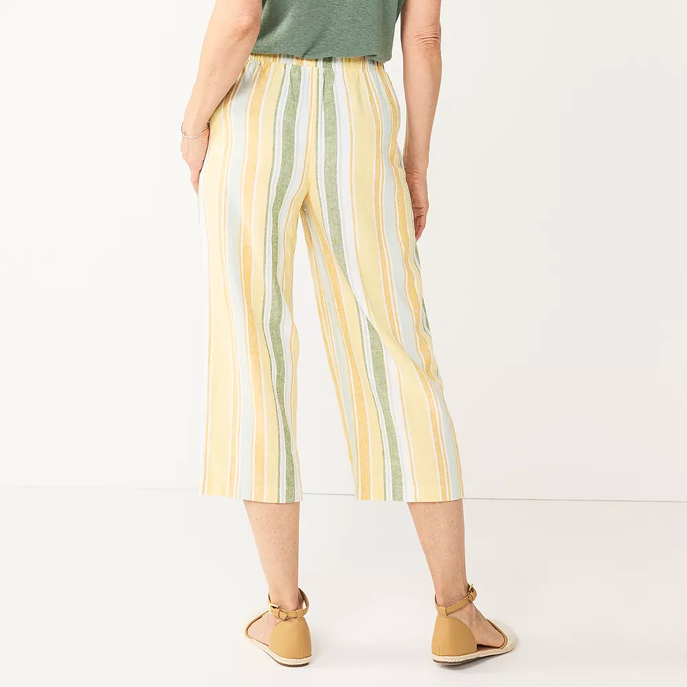 Women's Croft & Barrow® Wide-Leg Twill Crop Pants - Image 8