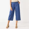 Petite Croft & Barrow® Wide-Leg Crop Pants