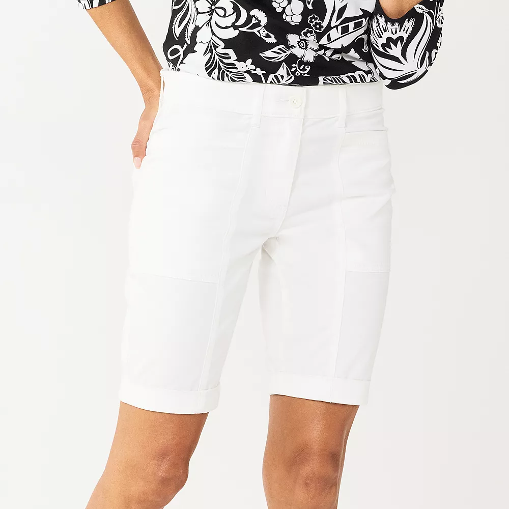 Women's Croft & Barrow® Comfort Waist Chino Shorts - Image 2