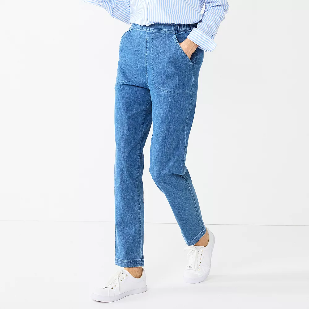 Women's Croft & Barrow® Classic Pull-On Jeans - Image 4