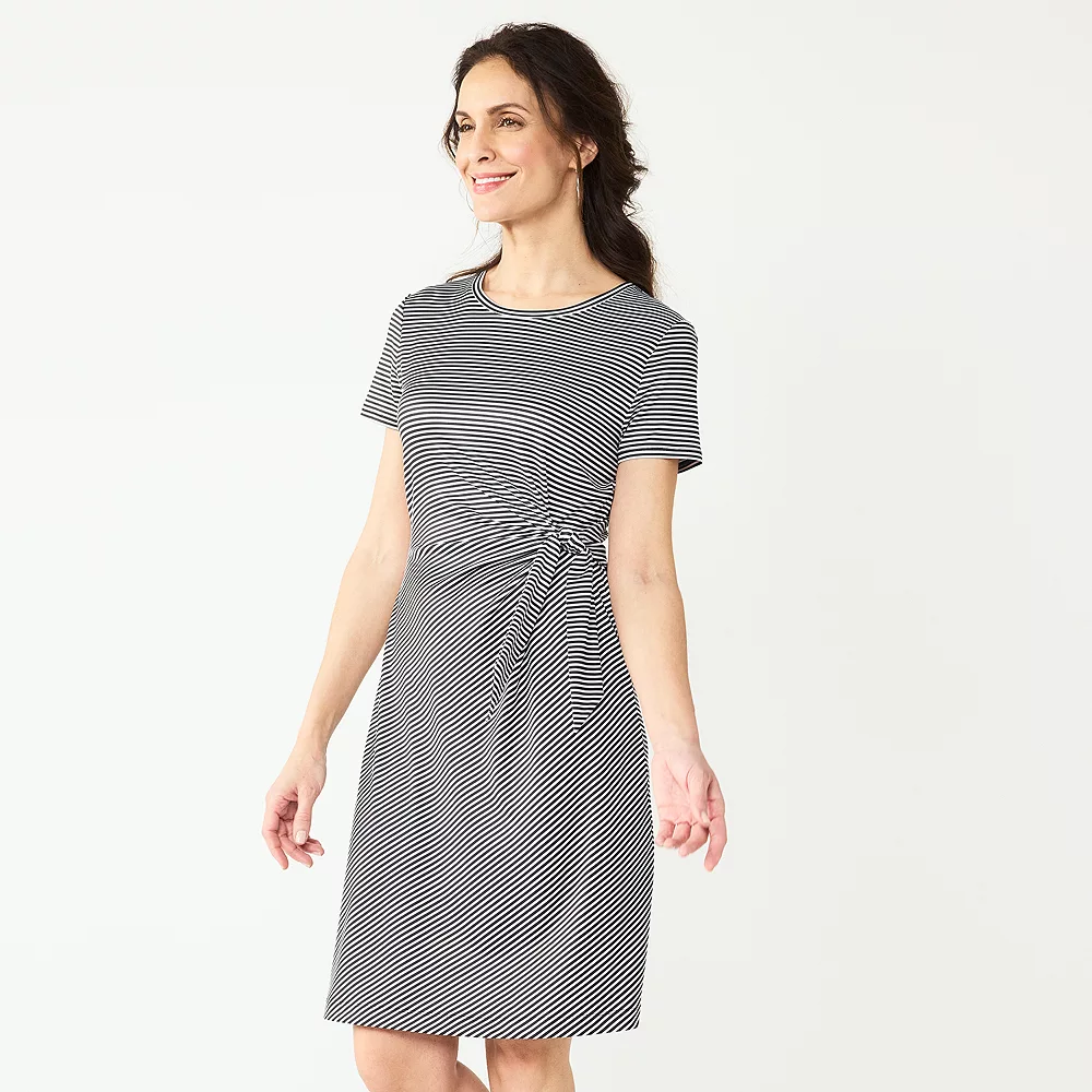 Women's Croft & Barrow® Classic Comfort Collection Tie-Waist Dress - Image 3