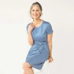 Women's Croft & Barrow® Classic Comfort Collection Tie-Waist Dress