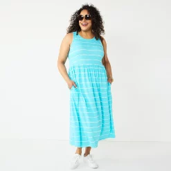 Plus Size Croft & Barrow® Sleeveless Tank Maxi Dress
