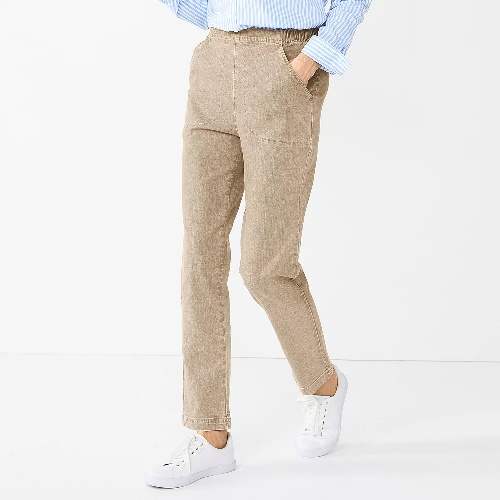 Petite Croft & Barrow® Classic Pull-On Jeans - Image 5