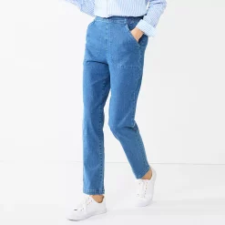 Petite Croft & Barrow® Classic Pull-On Jeans