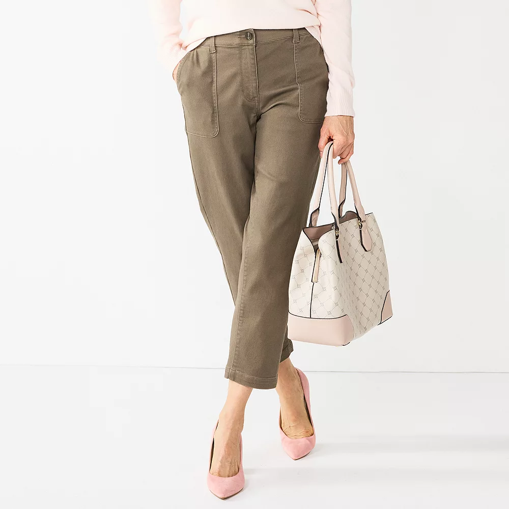 Women's Croft & Barrow® Utility Ankle Pants - Image 2