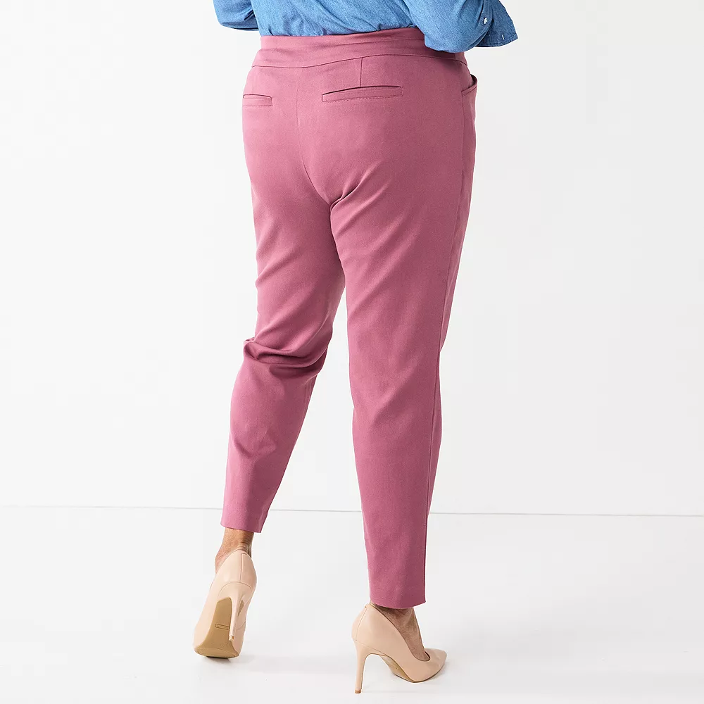 Plus Size Women's Croft & Barrow® Effortless Stretch Pull-On Straight Pants - Image 18