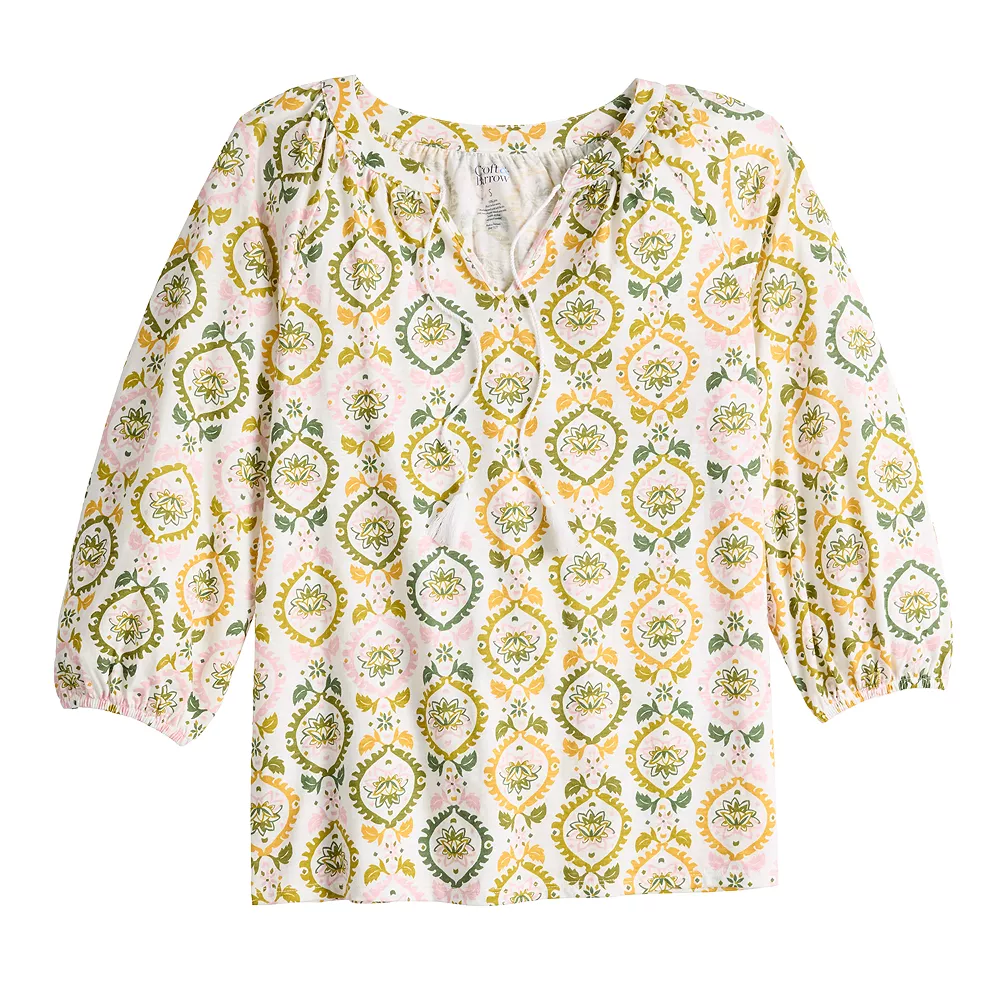 Women's Croft & Barrow® Tassel Peasant Top - Image 7