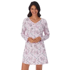 Women's Croft & Barrow® Cozy Long Sleeve Smocked Nightgown