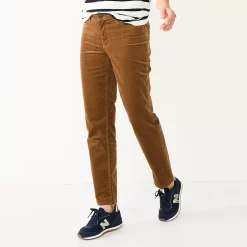 Petite Croft & Barrow® Straight-Leg Corduroy Pants