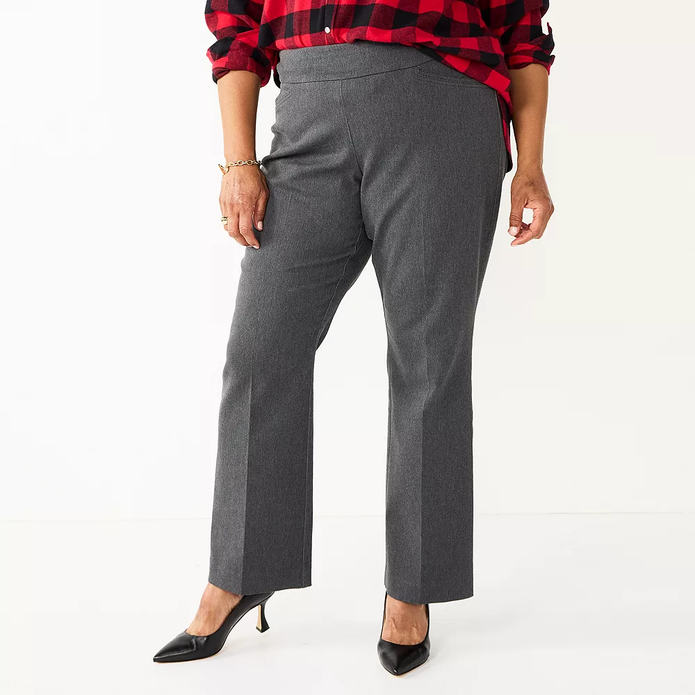 Plus Size Croft & Barrow® Effortless Stretch Bootcut Pants