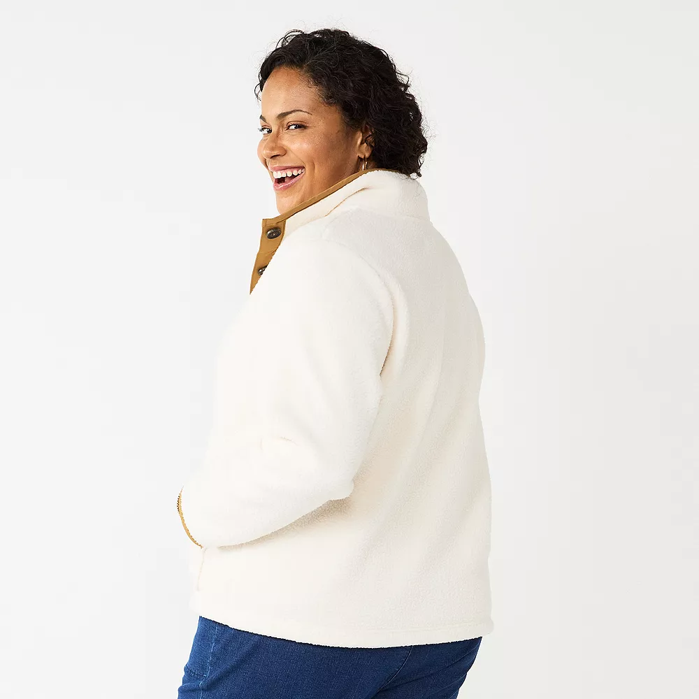 Plus Size Croft & Barrow® Microfleece Jacket - Image 2