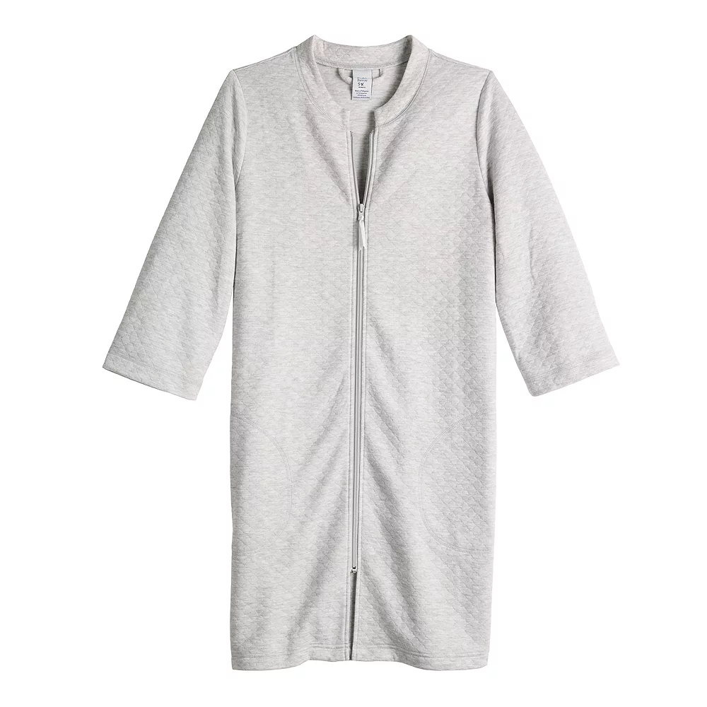 Women's Croft & Barrow® Quilted Zipper Duster - Image 6