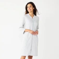 Petite Croft & Barrow® Quilted Zipper Duster