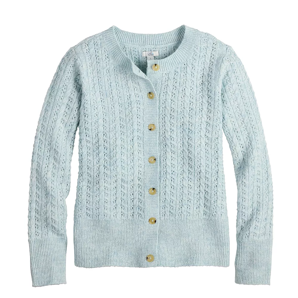 Women's Croft & Barrow® Crewneck Cardigan - Image 5