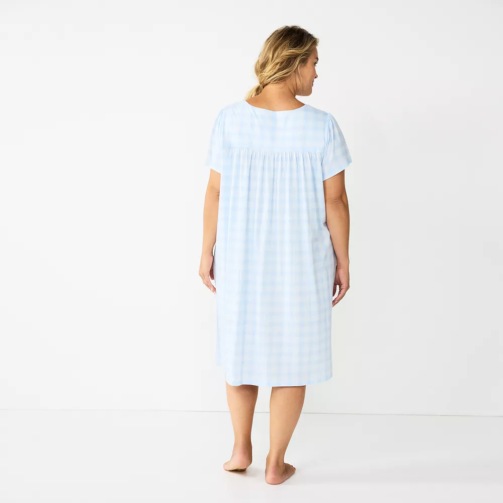 Plus Size Croft & Barrow® Short Sleeve Knit Nightgown - Image 7