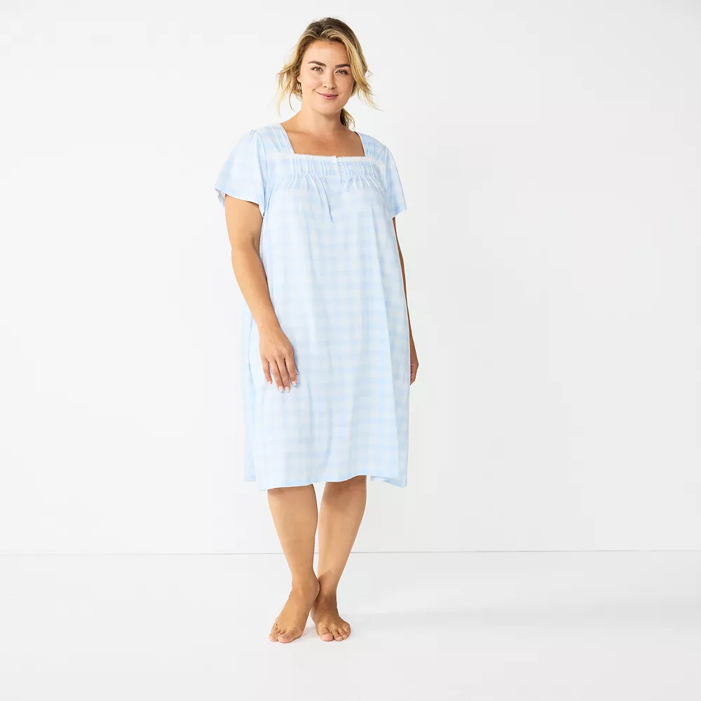 Plus Size Croft & Barrow® Short Sleeve Knit Nightgown - Image 3