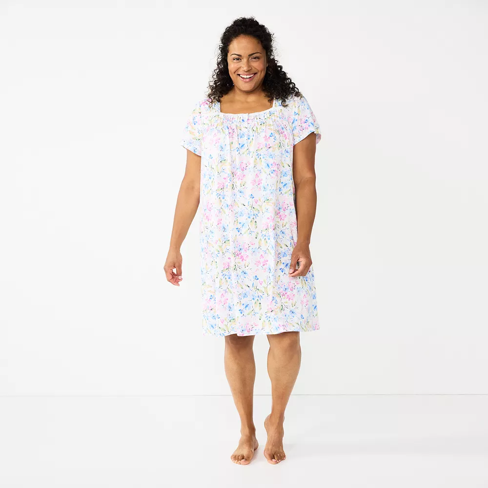 Plus Size Croft & Barrow® Short Sleeve Knit Nightgown - Image 5