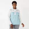 Women's Croft & Barrow® Quilted Quarter-Zip Top