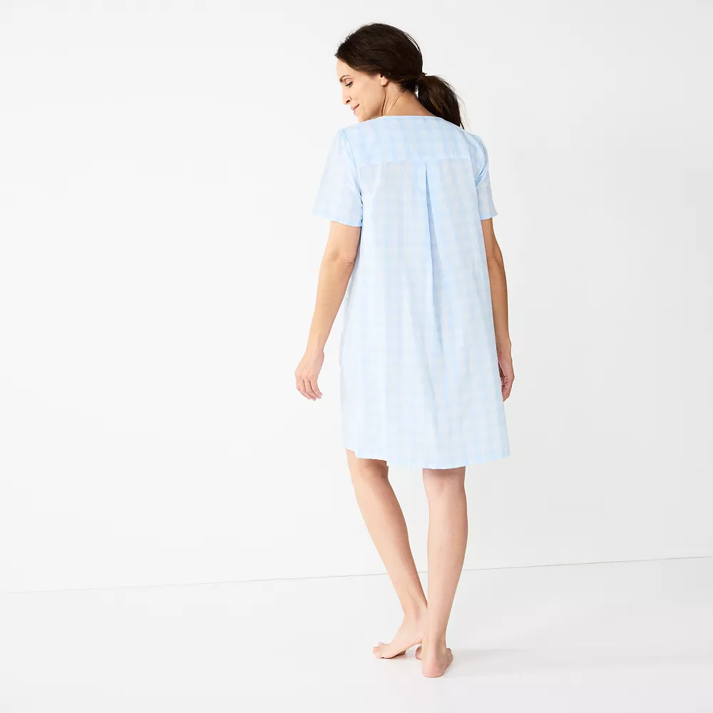 Women's Croft & Barrow® Short Sleeve Woven Zip Duster - Image 6