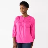 Women's Croft & Barrow® Shirred Knit Top