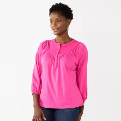 Women's Croft & Barrow® Shirred Knit Top