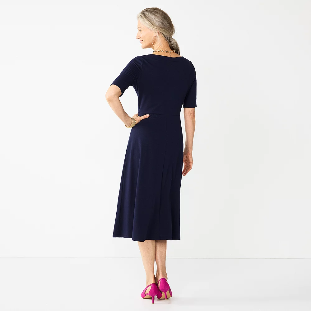 Women's Croft & Barrow® Fit & Flare Midi Dress - Image 9