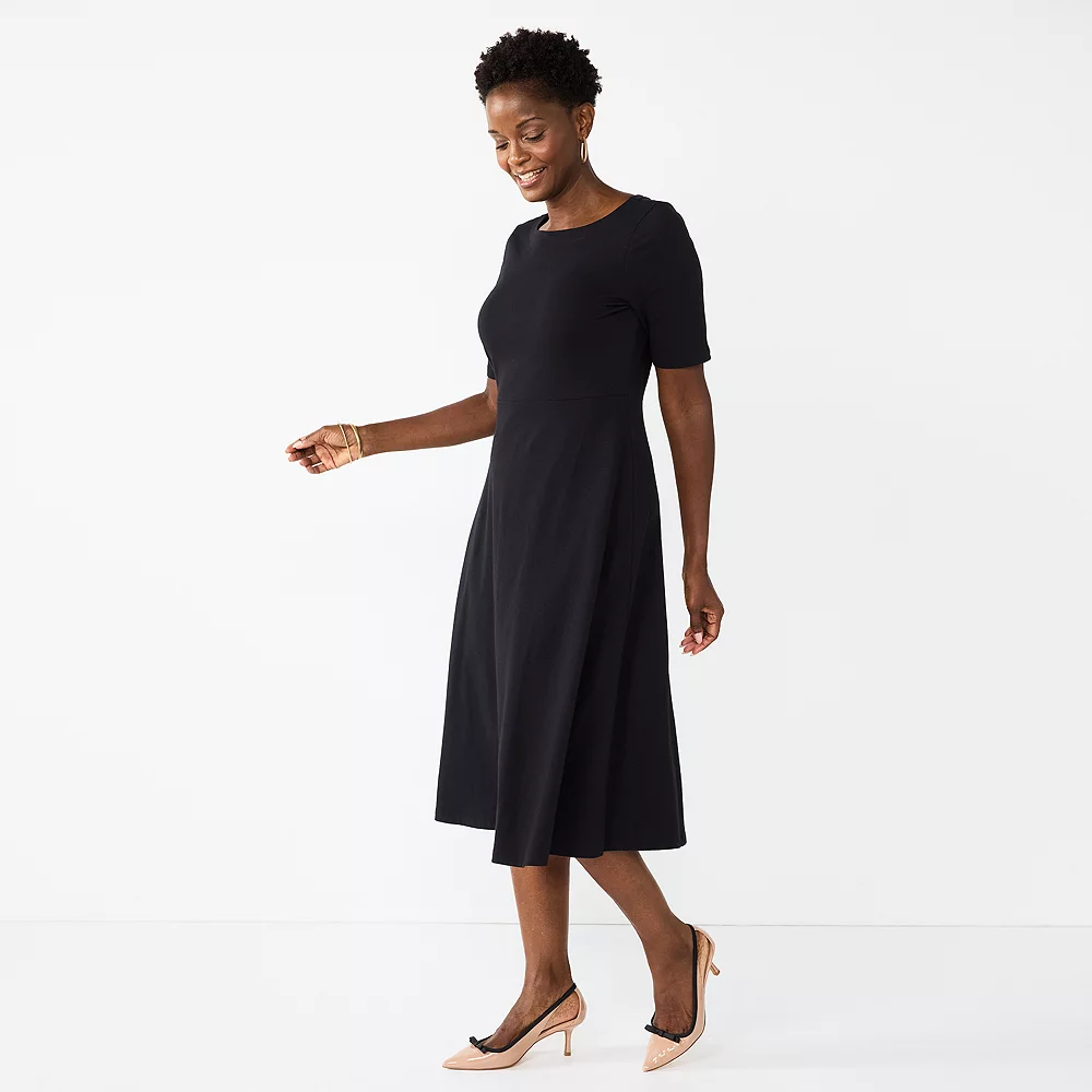 Women's Croft & Barrow® Fit & Flare Midi Dress - Image 2